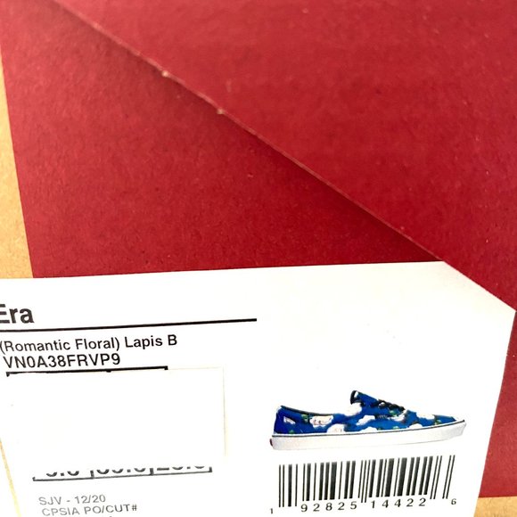 VANS Shoes Women's Era Romantic Floral Lapis Canvas Casual SB Size VN0A38FRVP9 - Picture 10 of 11